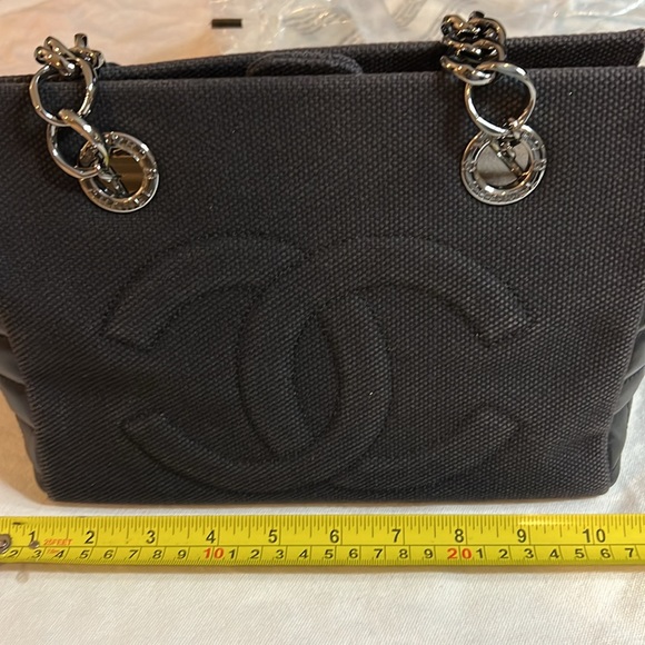 Chanel Choco Bar Leather and Canvas Mesh Bag - Picture 12 of 16